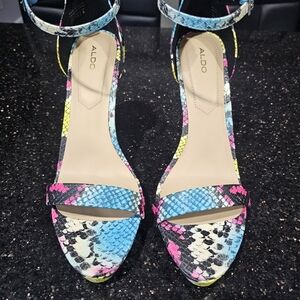 ALDO Multicolor Snake Print Women's Heels